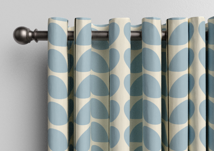 Orla Kiely Two Colour Stem, Powder Blue - Made to Measure Curtains - Image 12